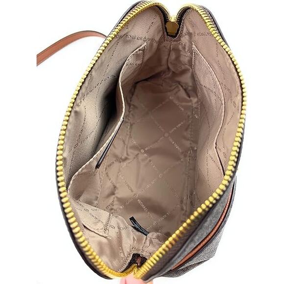 NWT Michael Kors Womens Jet Set Medium Crossbody Leather Handbag (BROWN)-OS - Picture 7 of 7